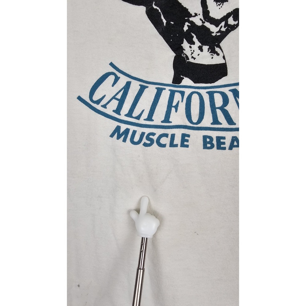 Y2K Venice Beach California Tank Top Muscle Bodybuilding Size XL Arnold Schwarz - Picture 8 of 11
